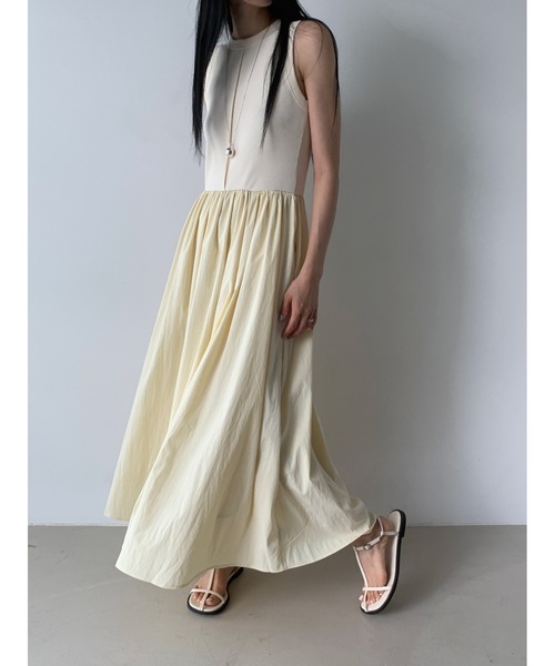 Didot.showroom（ディドット ショールーム）の「フロントラインドッキングフレアワンピース（ワンピース・レディース・クリーム/カーキ/ブラック・FREE）」の13枚目の写真