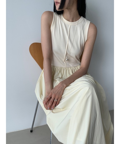 Didot.showroom（ディドット ショールーム）の「フロントラインドッキングフレアワンピース（ワンピース・レディース・クリーム/カーキ/ブラック・FREE）」の7枚目の写真