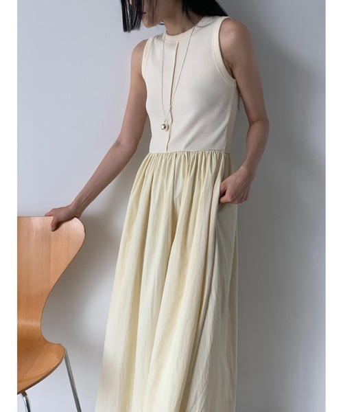 Didot.showroom（ディドット ショールーム）の「フロントラインドッキングフレアワンピース（ワンピース・レディース・クリーム/カーキ/ブラック・FREE）」の11枚目の写真