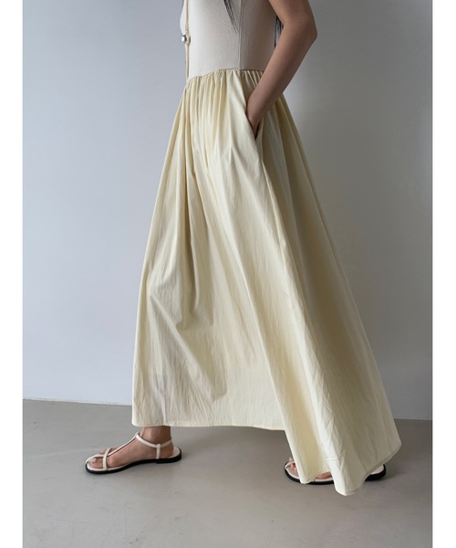 Didot.showroom（ディドット ショールーム）の「フロントラインドッキングフレアワンピース（ワンピース・レディース・クリーム/カーキ/ブラック・FREE）」の8枚目の写真