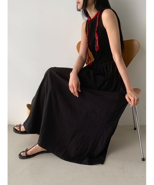 Didot.showroom（ディドット ショールーム）の「フロントラインドッキングフレアワンピース（ワンピース・レディース・クリーム/カーキ/ブラック・FREE）」の18枚目の写真