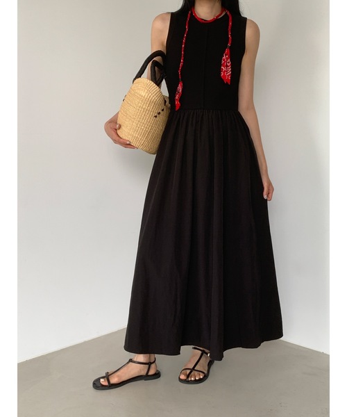 Didot.showroom（ディドット ショールーム）の「フロントラインドッキングフレアワンピース（ワンピース・レディース・クリーム/カーキ/ブラック・FREE）」の19枚目の写真