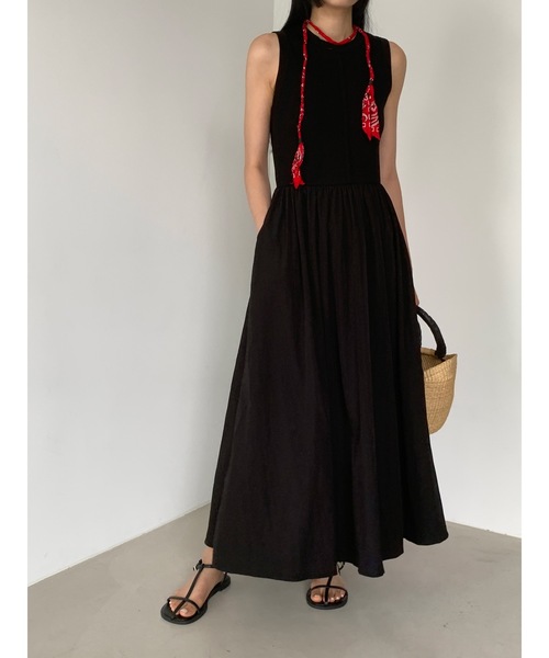 Didot.showroom（ディドット ショールーム）の「フロントラインドッキングフレアワンピース（ワンピース・レディース・クリーム/カーキ/ブラック・FREE）」の15枚目の写真