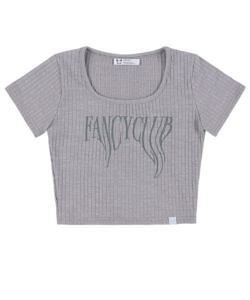 FANCY CLUB（ファンシークラブ）の「A'GEM/9 × .kom 『 FANCY CLUB/ファンシークラブ』 TYPO BASIC U-NECK TEE/ベーシック Uネック 半袖カットソー（Tシャツ/カットソー・レディース・グレー/アイボリー/ブラック・FREE）」の20枚目の写真