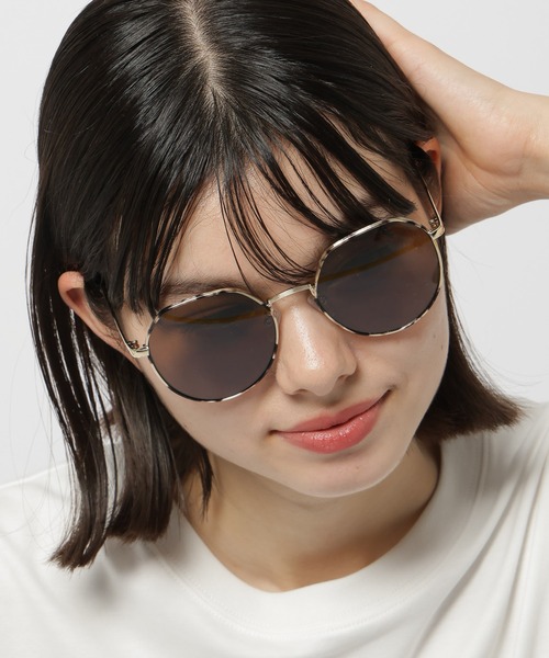 niko and...（ニコアンド）の「オリジナルメタルオクタゴンサングラス（サングラス・レディース・ブラック/ブラウン/イエロー・FREE）」の2枚目の写真