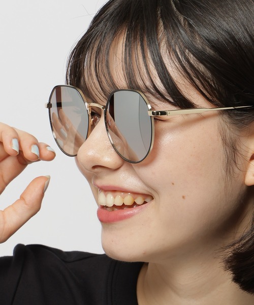 niko and...（ニコアンド）の「オリジナルメタルオクタゴンサングラス（サングラス・レディース・ブラック/ブラウン/イエロー・FREE）」の3枚目の写真