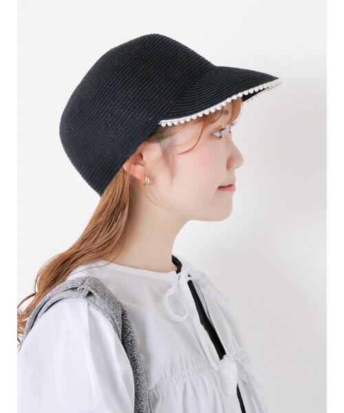 ehka sopo(エヘカソポ)の「パール付ブレードキャップ(ハット・レディース・キナリ/ベージュ/ブラック・F)」の6枚目の写真