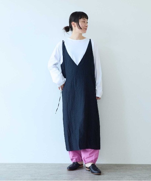 yuni ドットジャガード　ぺチワンピース yuni（ユニ ）の「ドットジャカード ペチワンピース