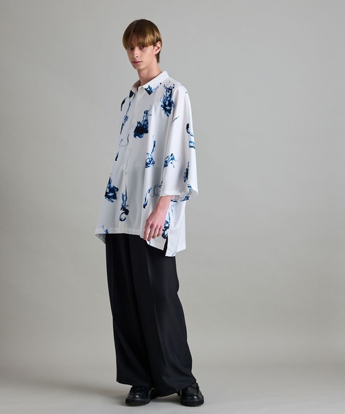 JUNRED(ジュンレッド)の「ライトスルースーパーフレアパンツ(スラックス・メンズ・ホワイト系その他/チャコールグレー/ブラック・M/L/S)」の6枚目の写真