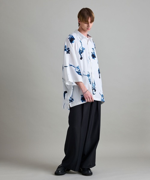 JUNRED(ジュンレッド)の「ライトスルースーパーフレアパンツ(スラックス・メンズ・ホワイト系その他/チャコールグレー/ブラック・M/L/S)」の7枚目の写真