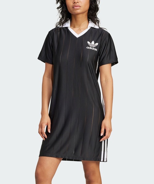 adidas(アディダス)の「アディカラー スリーストライプス ピンストライプワンピース / アディダスオリジナルス adidas Originals(ワンピース・レディース・グリーン/ブラック/ブルー・SMALL/MEDIUM/LARGE/X-LARGE/XX-LARGE/X-SMALL)」の8枚目の写真