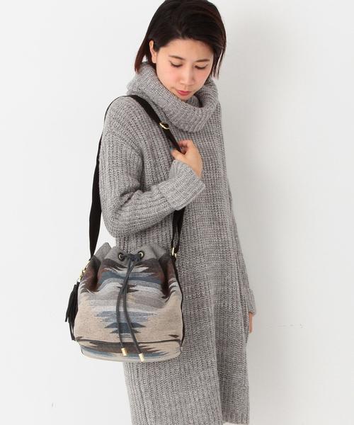 Another Edition（アナザーエディション）の「ネイティブ巾着ショルダー/AE NATIV ｷﾝﾁｬｸ◆（ショルダーバッグ・レディース・オフホワイト/ネイビー・フリー）」の16枚目の写真