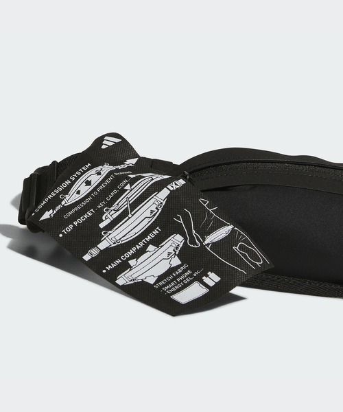 adidas(アディダス)の「ランニング ウエストバッグ / アディダス adidas(ショルダーバッグ・メンズ・ブラック・FREE)」の5枚目の写真