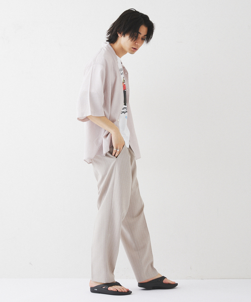 417 EDIFICE（フォーワンセブンエディフィス）の「ナイロンドレープ クレープシャツ（シャツ/ブラウス・メンズ・ブラック/ライトグレー/ネイビー/オレンジ・MEDIUM/LARGE）」の6枚目の写真