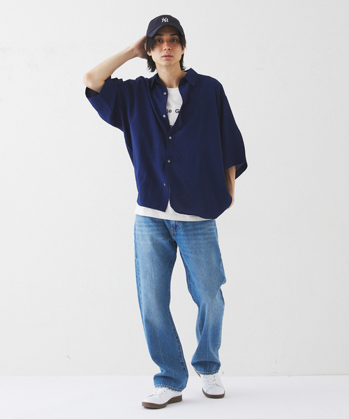 417 EDIFICE（フォーワンセブンエディフィス）の「ナイロンドレープ クレープシャツ（シャツ/ブラウス・メンズ・ブラック/ライトグレー/ネイビー/オレンジ・MEDIUM/LARGE）」の7枚目の写真