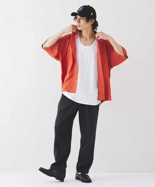 417 EDIFICE（フォーワンセブンエディフィス）の「ナイロンドレープ クレープシャツ（シャツ/ブラウス・メンズ・ブラック/ライトグレー/ネイビー/オレンジ・MEDIUM/LARGE）」の8枚目の写真