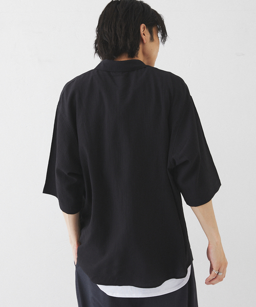 417 EDIFICE（フォーワンセブンエディフィス）の「ナイロンドレープ クレープシャツ（シャツ/ブラウス・メンズ・ブラック/ライトグレー/ネイビー/オレンジ・MEDIUM/LARGE）」の17枚目の写真