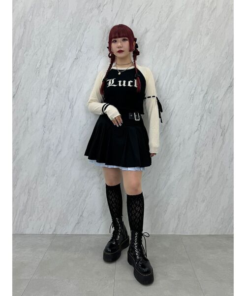 jouetie(ジュエティ)の「ダブルプリーツミニスカート(スカート・レディース・ベージュ/グレー/ブラック・MEDIUM)」の6枚目の写真