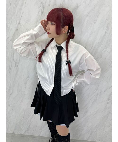 jouetie(ジュエティ)の「ダブルプリーツミニスカート(スカート・レディース・ベージュ/グレー/ブラック・MEDIUM)」の4枚目の写真