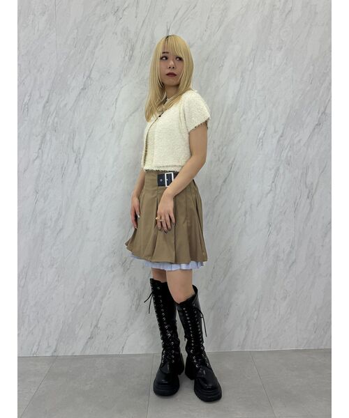 jouetie(ジュエティ)の「ダブルプリーツミニスカート(スカート・レディース・ベージュ/グレー/ブラック・MEDIUM)」の21枚目の写真