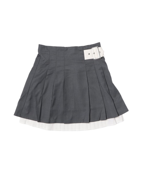 jouetie(ジュエティ)の「ダブルプリーツミニスカート(スカート・レディース・ベージュ/グレー/ブラック・MEDIUM)」の3枚目の写真