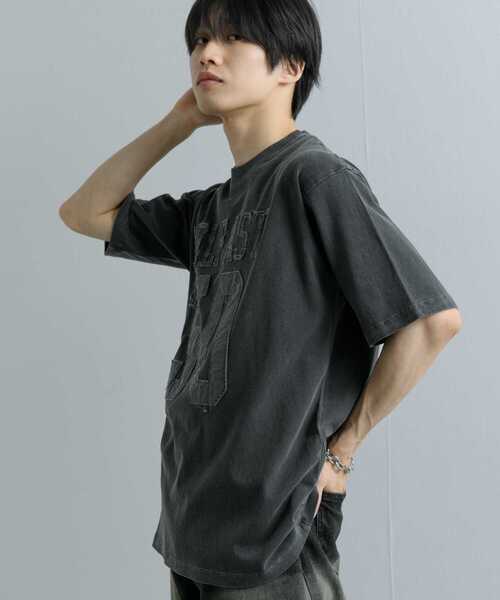 SENSE OF PLACE by URBAN RESEARCH(センスオブプレイスバイアーバンリサーチ)の「フェードナンバリングTシャツ(5分袖)(Tシャツ/カットソー・メンズ・ベージュ/カーキ/ブラック・LARGE/MEDIUM)」の7枚目の写真