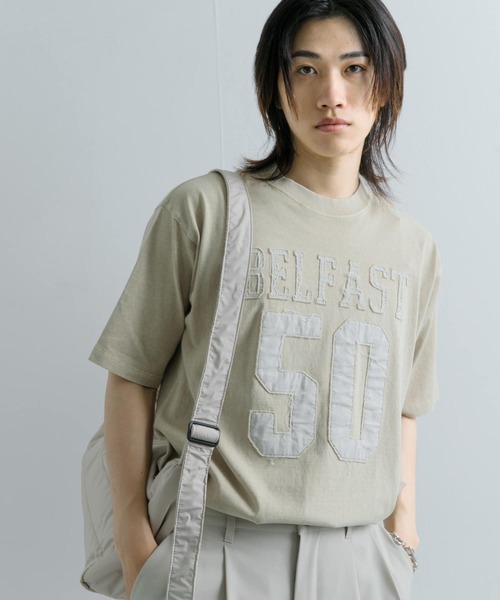 SENSE OF PLACE by URBAN RESEARCH(センスオブプレイスバイアーバンリサーチ)の「フェードナンバリングTシャツ(5分袖)(Tシャツ/カットソー・メンズ・ベージュ/カーキ/ブラック・LARGE/MEDIUM)」の14枚目の写真