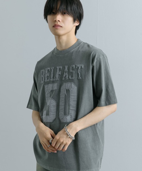 SENSE OF PLACE by URBAN RESEARCH(センスオブプレイスバイアーバンリサーチ)の「フェードナンバリングTシャツ(5分袖)(Tシャツ/カットソー・メンズ・ベージュ/カーキ/ブラック・LARGE/MEDIUM)」の20枚目の写真