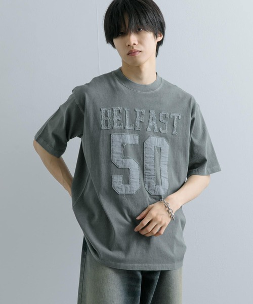 SENSE OF PLACE by URBAN RESEARCH(センスオブプレイスバイアーバンリサーチ)の「フェードナンバリングTシャツ(5分袖)(Tシャツ/カットソー・メンズ・ベージュ/カーキ/ブラック・LARGE/MEDIUM)」の22枚目の写真