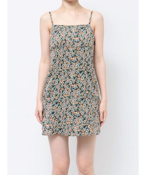 EVRIS（エヴリス）の「フラワーキャミミニワンピース（ワンピース・レディース・ブラック/ブルー・FREE）」の13枚目の写真