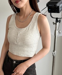 カップ付きヘンリーショートタンク【ZOZOTOWN限定アイテム】