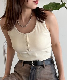 apres jour mignon | カップ付きヘンリーショートタンク【ZOZOTOWN限定アイテム】(タンクトップ)