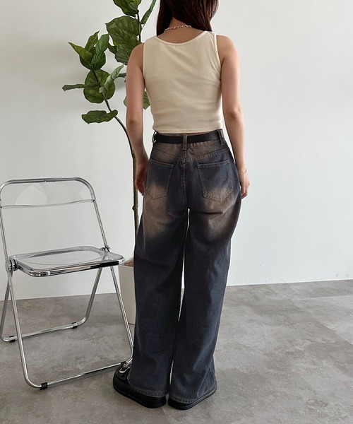 apres jour mignon(アプレジュールミニョン)の「カップ付きヘンリーショートタンク【ZOZOTOWN限定アイテム】(タンクトップ・レディース・ピンク/レッド/ブラック/アイボリー/ナチュラル/ブルー・X-LARGE/フリー)」の14枚目の写真