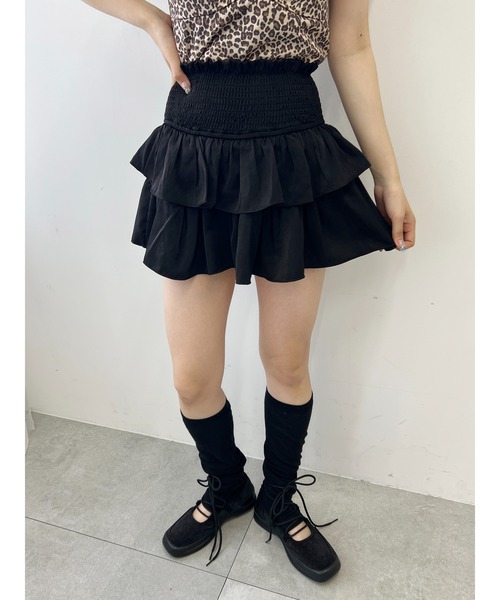 PHILLY（フィリー）の「【PHILLY】ウエストシャーリングミニスカート（スカート・レディース・ブラック/ホワイト・FREE）」の9枚目の写真