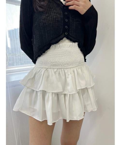 PHILLY（フィリー）の「【PHILLY】ウエストシャーリングミニスカート（スカート・レディース・ブラック/ホワイト・FREE）」の6枚目の写真