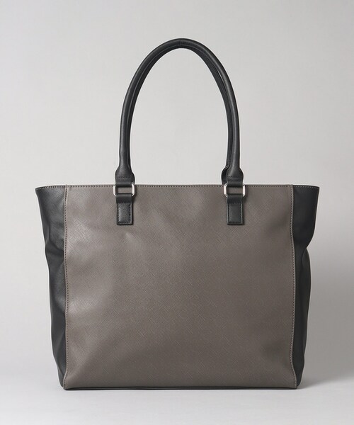 THE SHOP TK (ザ ショップ ティーケー )の「◆【A4サイズ/ビジネスでも使える】合皮トートバッグ イヤホンケース付き(トートバッグ・メンズ・グレー系その他5/ブラック/ネイビー・00)」の6枚目の写真