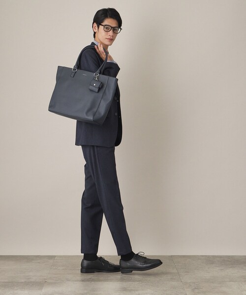 THE SHOP TK (ザ ショップ ティーケー )の「◆【A4サイズ/ビジネスでも使える】合皮トートバッグ イヤホンケース付き(トートバッグ・メンズ・グレー系その他5/ブラック/ネイビー・00)」の16枚目の写真