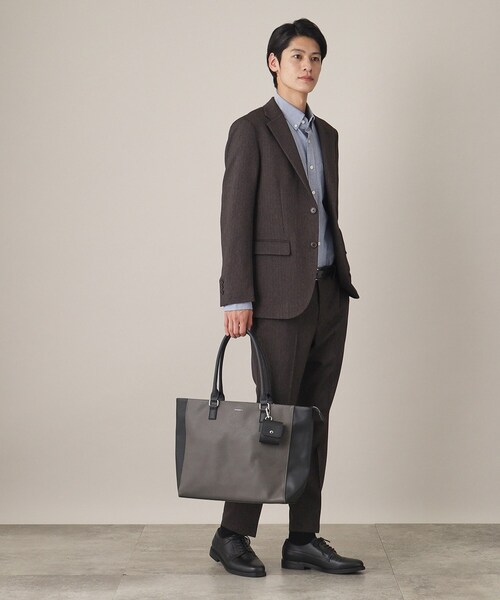 THE SHOP TK (ザ ショップ ティーケー )の「◆【A4サイズ/ビジネスでも使える】合皮トートバッグ イヤホンケース付き(トートバッグ・メンズ・グレー系その他5/ブラック/ネイビー・00)」の18枚目の写真