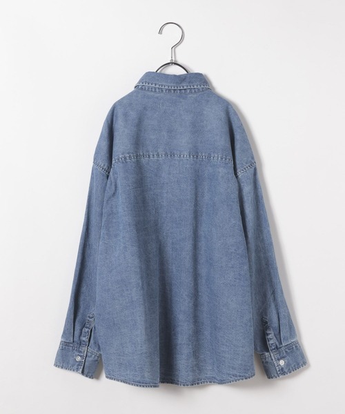 GLOBAL WORK(グローバルワーク)の「デニムシャツ長袖/129697(シャツ/ブラウス・キッズ・ブラック/ライトブルー・130cm/140cm/150cm/160cm/170cm)」の9枚目の写真