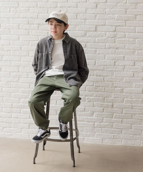 GLOBAL WORK(グローバルワーク)の「デニムシャツ長袖/129697(シャツ/ブラウス・キッズ・ブラック/ライトブルー・130cm/140cm/150cm/160cm/170cm)」の17枚目の写真