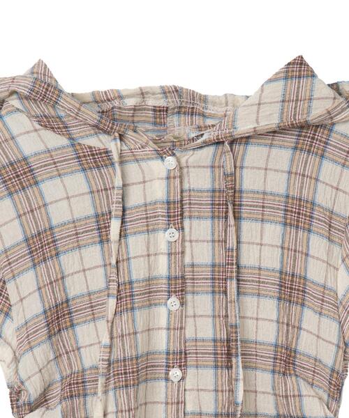 dispark（ディスパーク）の「DISPARK/シャーリングリネンフードチェックシャツ（シャツ/ブラウス・レディース・アイボリー・FREE）」の9枚目の写真