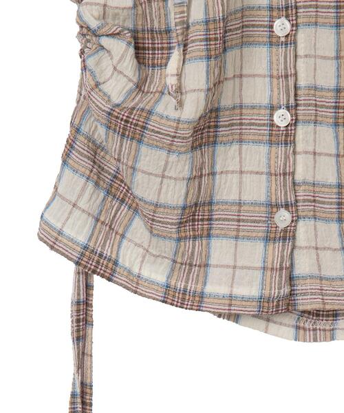 dispark（ディスパーク）の「DISPARK/シャーリングリネンフードチェックシャツ（シャツ/ブラウス・レディース・アイボリー・FREE）」の11枚目の写真