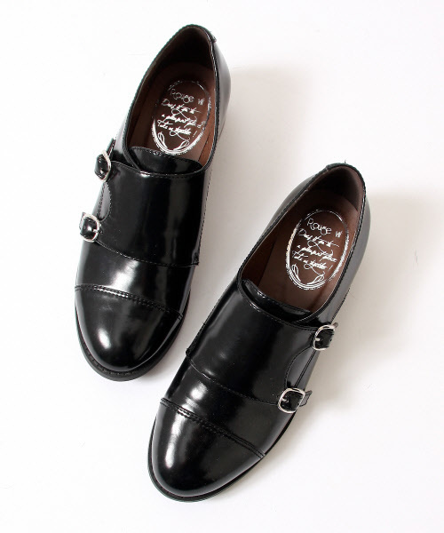 Rouge vif(ルージュヴィフ)の「モンクストラップシューズ(ドレスシューズ・レディース・ブラック/ホワイト・37/39/35/36/38)」の2枚目の写真