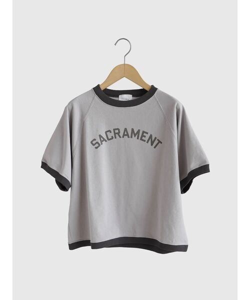 【セール】Letter print ringer T-shirt（Tシャツ/カットソー）｜FIKA.（フィーカ）