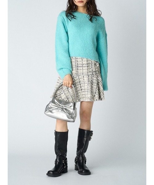 LILY BROWN（リリーブラウン）の「アルパカローゲージニットプル