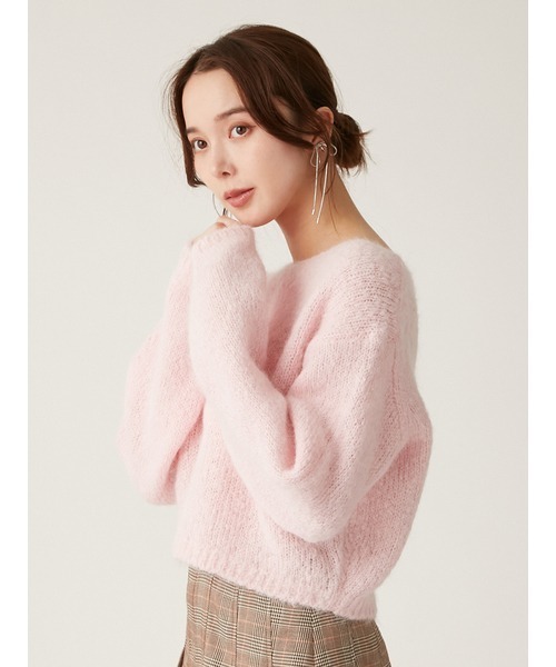 LILY BROWN（リリーブラウン）の「アルパカローゲージニットプル