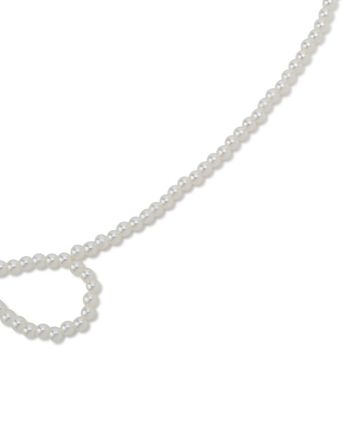 ROPE' PICNIC（ロペピクニック）の「ビーズリボンネックレス（ネックレス・レディース・キナリ/ブラック・FREE）」の3枚目の写真