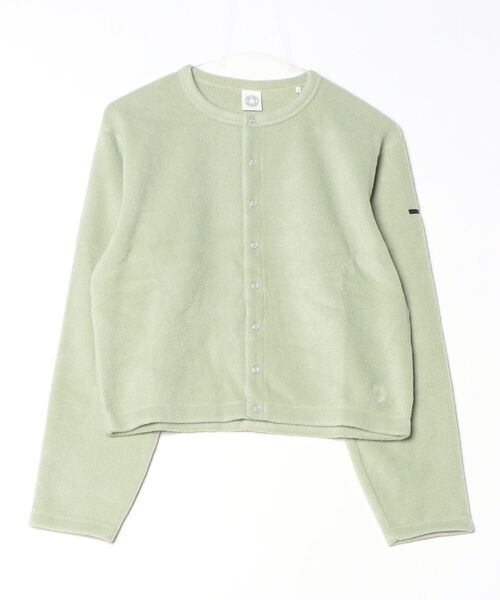 ORCIVAL（オーシバル）の「ORCIVAL/オーシバル　フリース クルーネックカーディガン　FLEECE CREWNECK CARDIGAN　OR-C0378 EFC（カーディガン/ボレロ・レディース・ネイビー/グレイッシュベージュ/サックスブルー/トップグレー/ピンク/ブラック/ライトグリーン・2）」の4枚目の写真