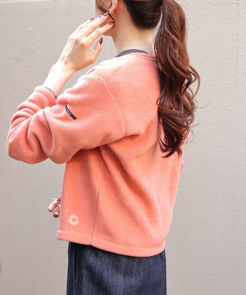 ORCIVAL/オーシバル フリース クルーネックカーディガン FLEECE