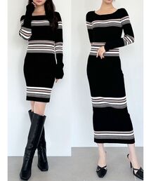 RESEXXY | リブニット長袖ワンピース(ワンピース)